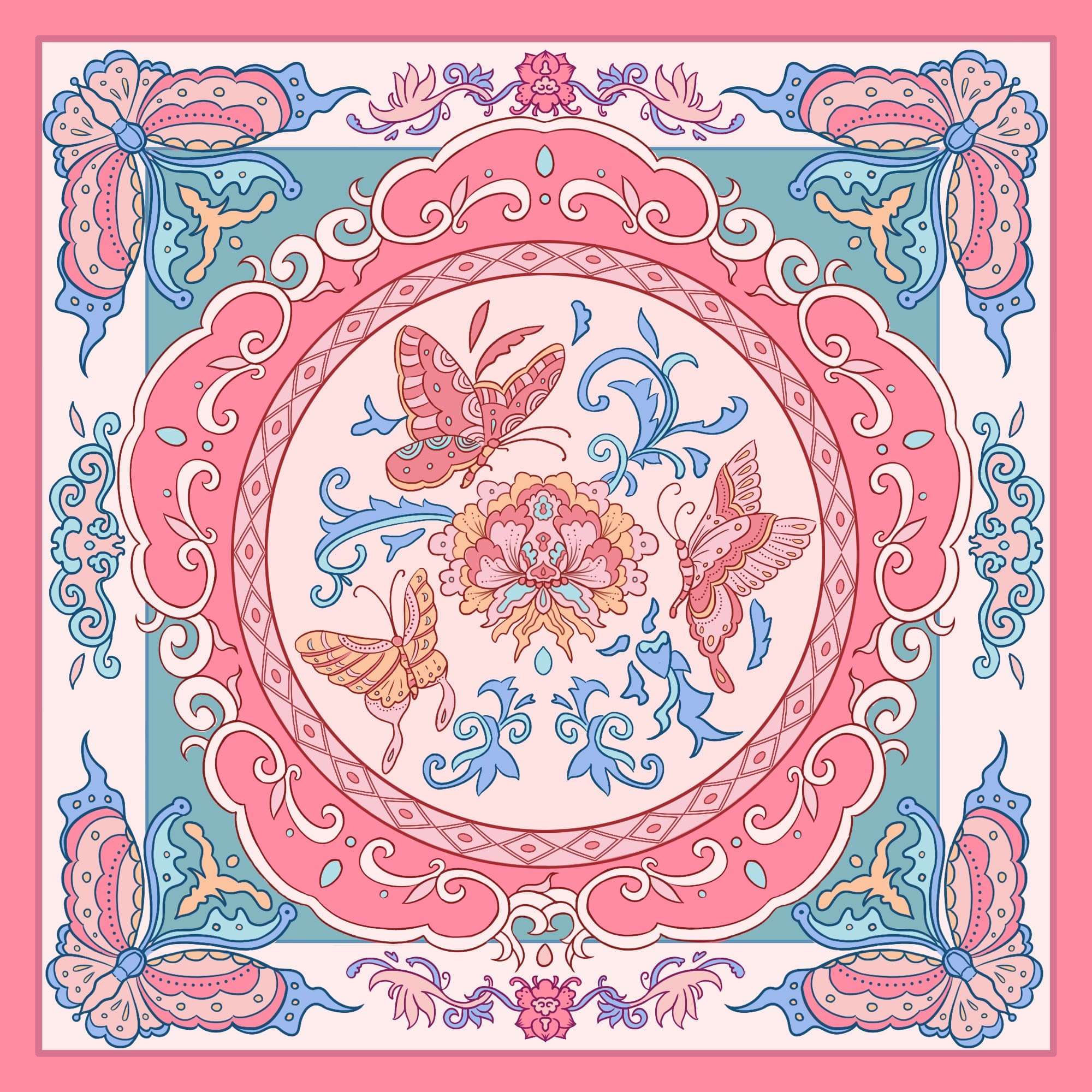 蝴蝶纹——如梦化蝶色稿