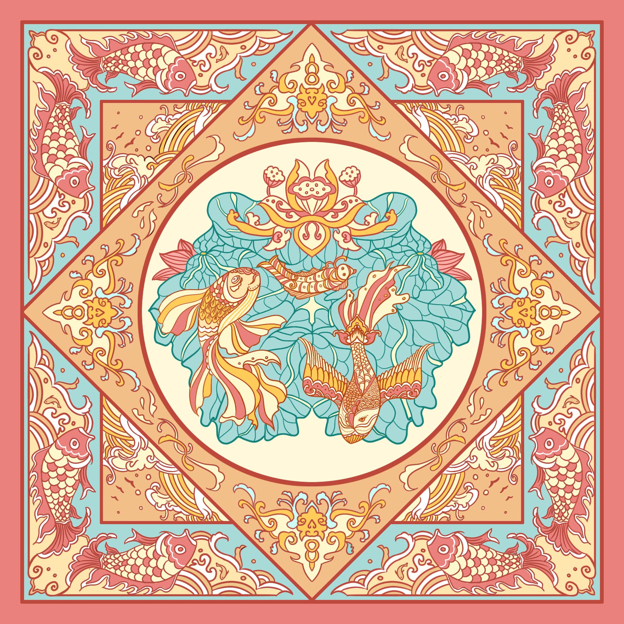 鱼纹——北冥之鱼色稿